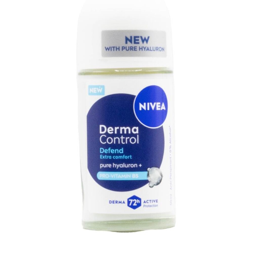 12PK Nivea 72H Antiperspirant Derma Control RollOn Deodorant 50mL Pro Vitamin B5