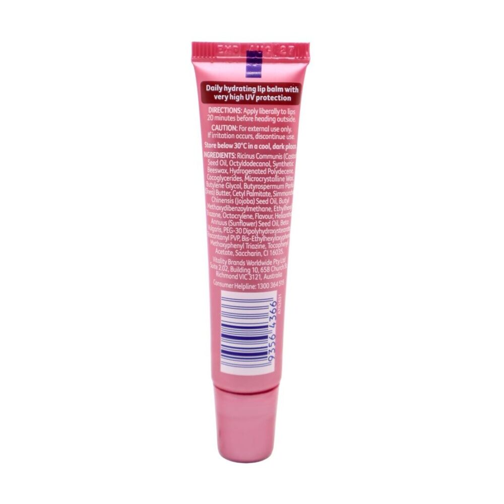 6PK Cancer Council Lip Balm SPF50+ Raspberry With Jojoba Oil 15g