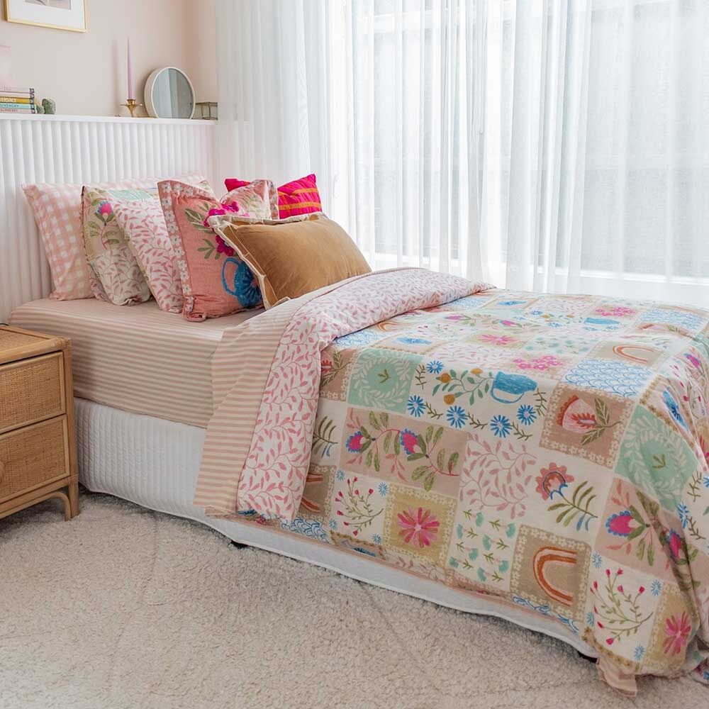 Kas Australia Coco Quilt Cover Cotton Pattern Design Multi Double
