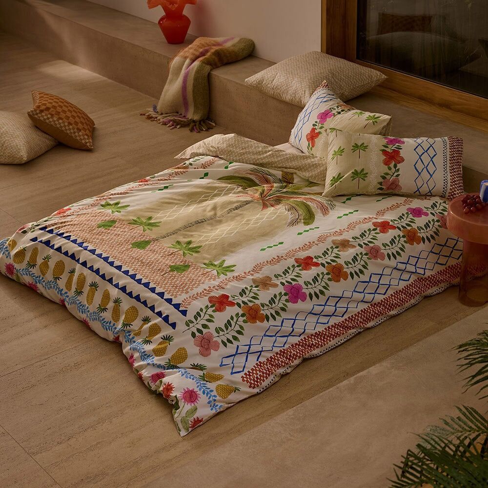 Kas Australia Bodega Quilt Cover Cotton Multi Queen