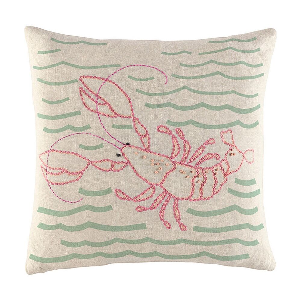 2PK Kas Australia Lobster Cushion Cotton Coastal Multi 50x50cm