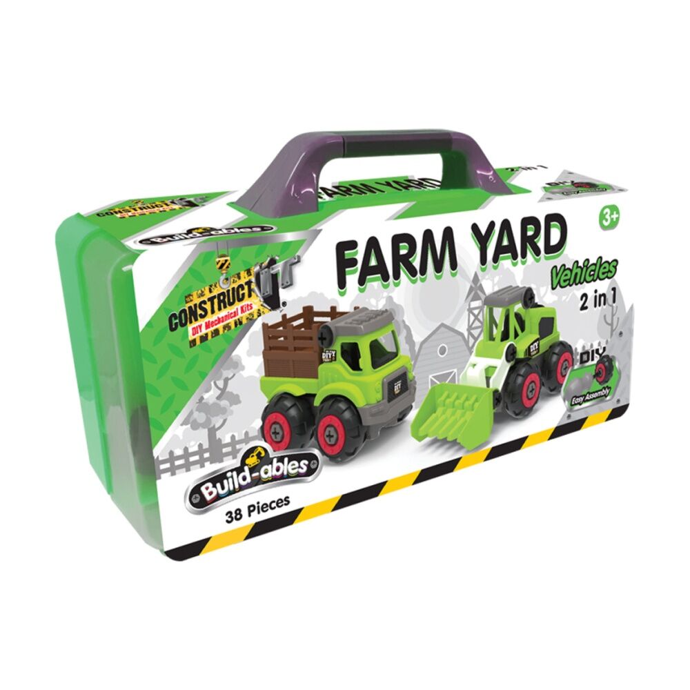 Construct It 2 In 1 Farm Hand Set Toy Trucks Buildable Vehicles 3y+