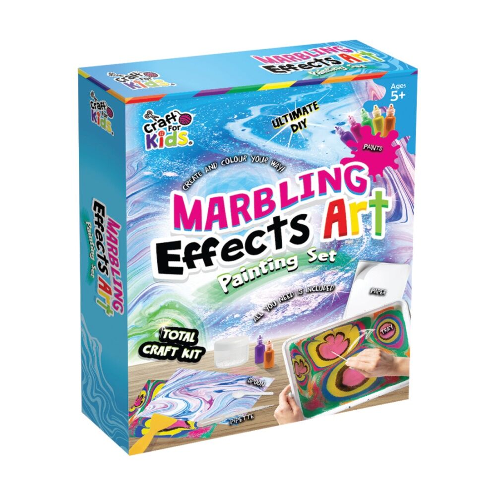 2PK Craft For Kids Marbling Paint Kit Crafting Set Art Supplies 5y+