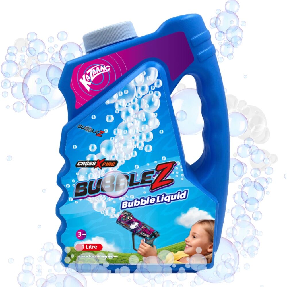 4PK Kazaang BubbleZ Colour Bubble Refill Water Blaster Outdoor Party Use 1L