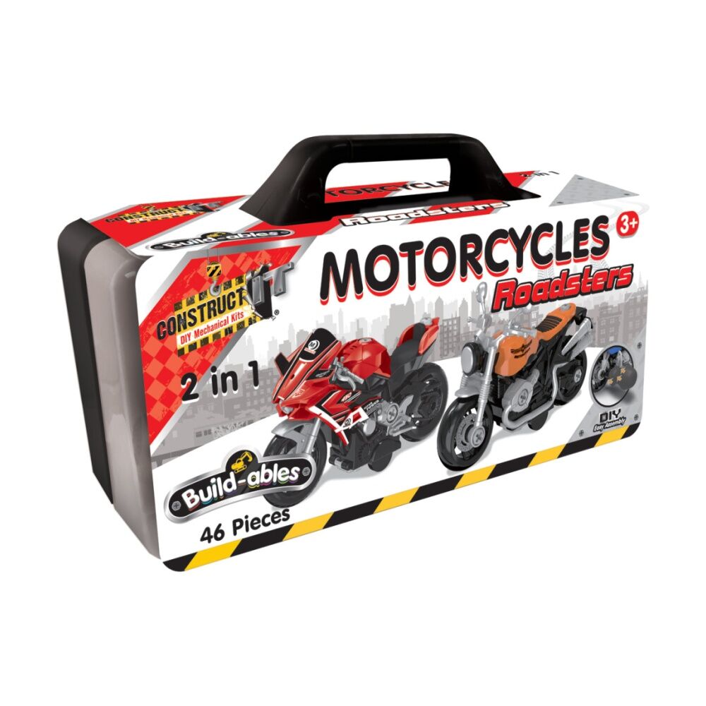 Construct It 2 In 1 Motorcycles Set Toys Buildable Bikes For Kids 3y+