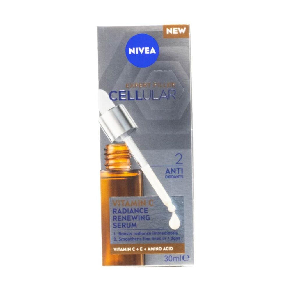 Nivea Anti-Ageing Radiance Serum Cellular W/ Vitamin C & E Amino Acids 30ml