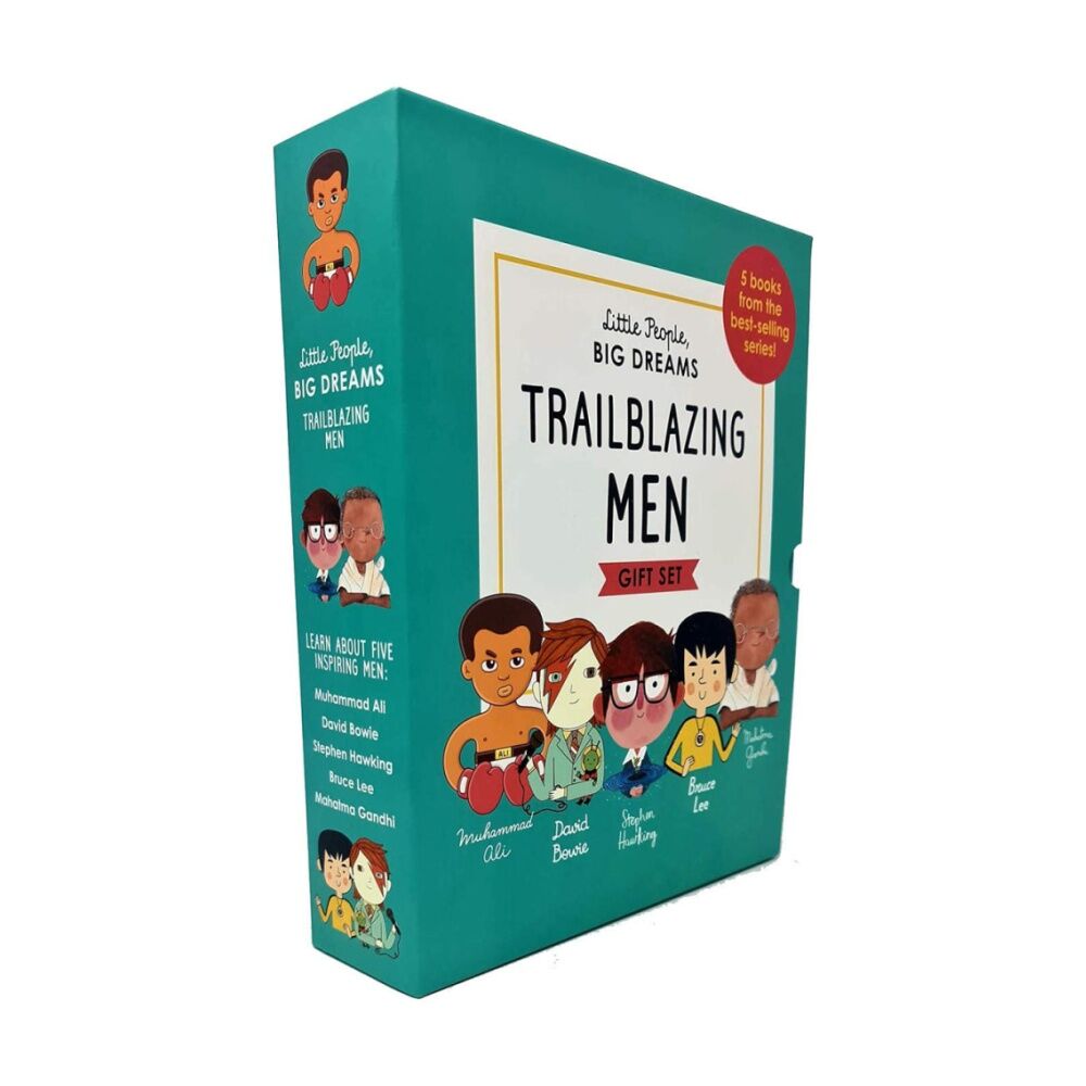 5pc Promotional Little People Big Dreams Trailblazing Men Boxed Gift Book Set