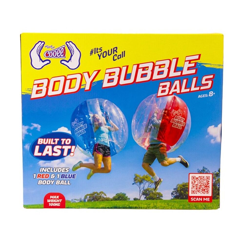 2pc Cooee 1.2m Inflatable Bumper Body Bubble Balls Outdoor Game Kids Toy 8y+