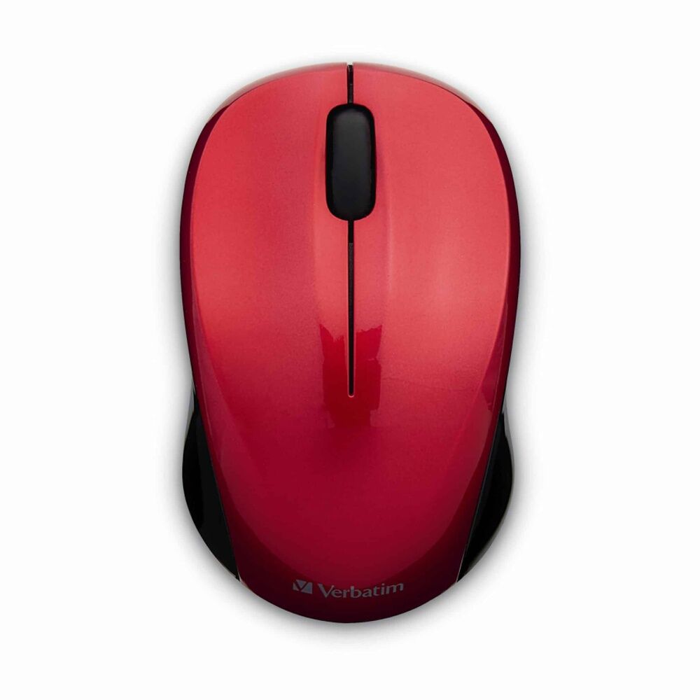 2PK VERBATIM Wireless Silent Computer/PC Blue LED 2.4Ghz Mouse Red