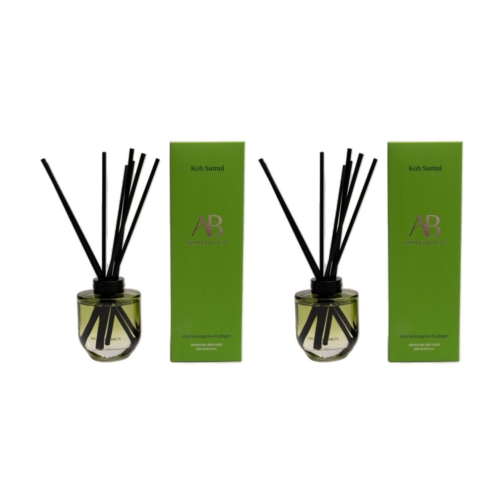 2PK Aromabotanical Koh Samui 200ml Scented Home Fragrance Diffuser Island Scent