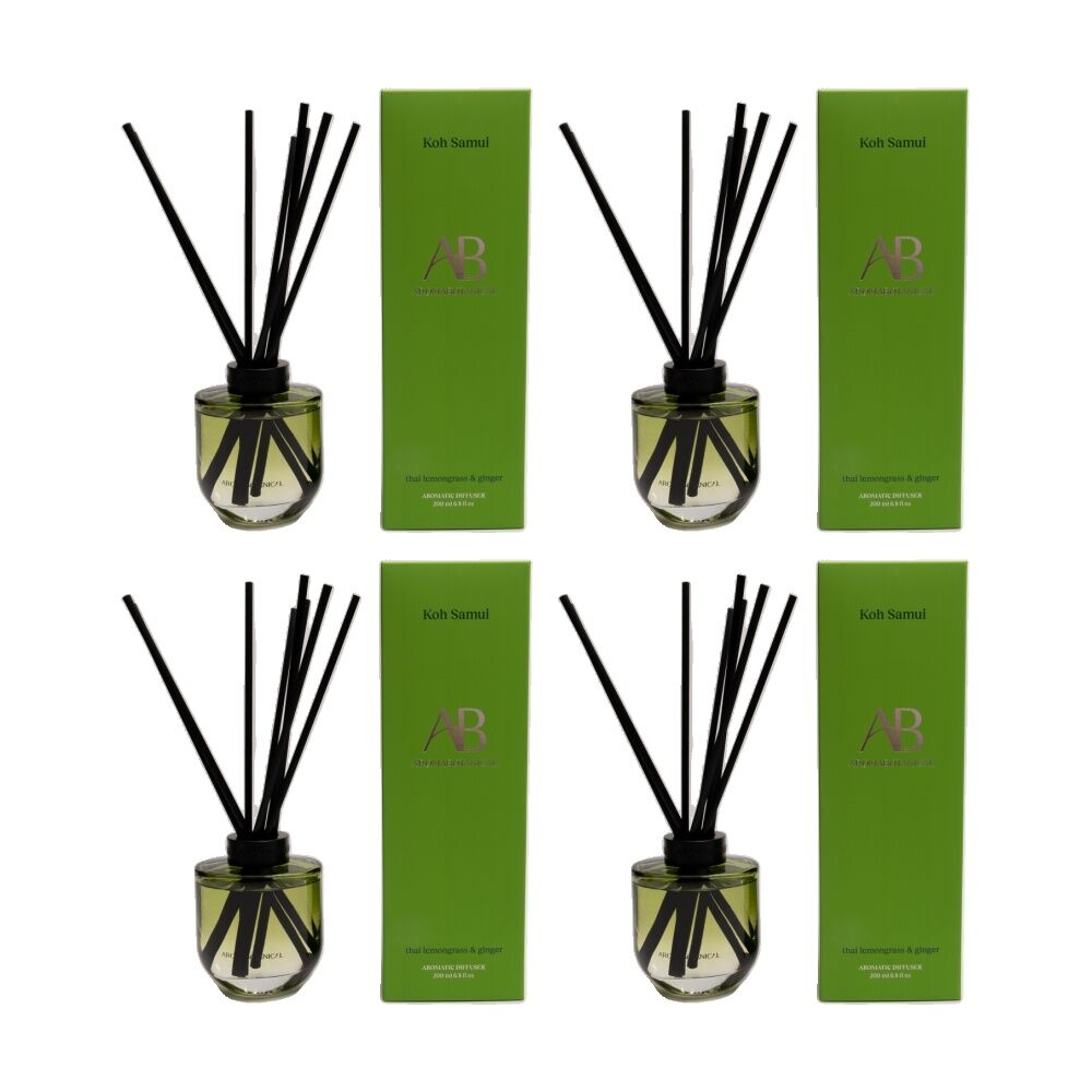 4PK Aromabotanical Koh Samui 200ml Scented Home Fragrance Diffuser Island Scent
