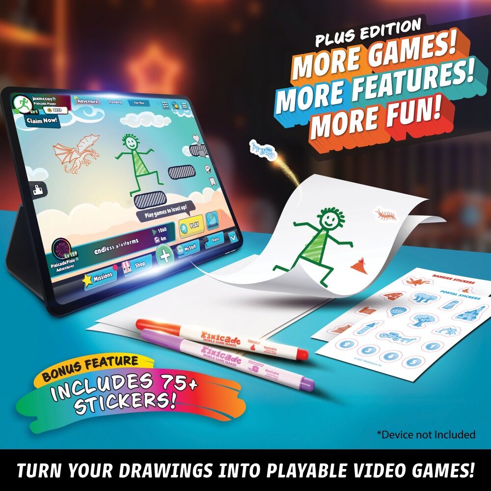 Abacus Pixicade Plus Drawing To Video Game Creative Kit Kids 6y+