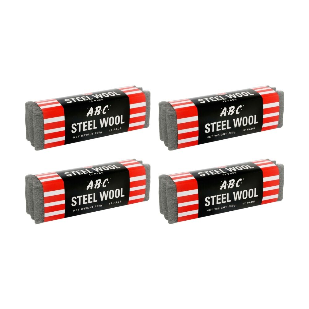 4PK ABC 250g Home Professional Cleaning Steel Wool Sleeves Grade 2