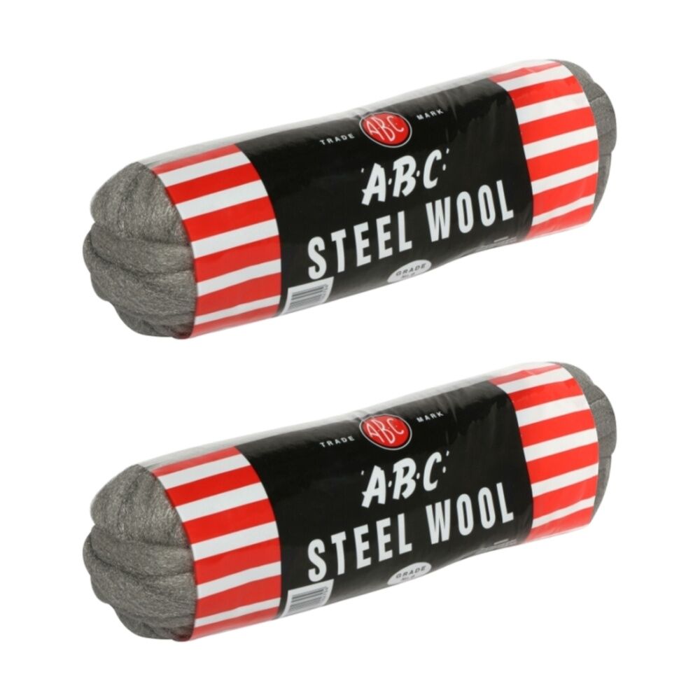 2x 12pc ABC 500g Home Professional Cleaning Steel Wool Hanks Grade 0000