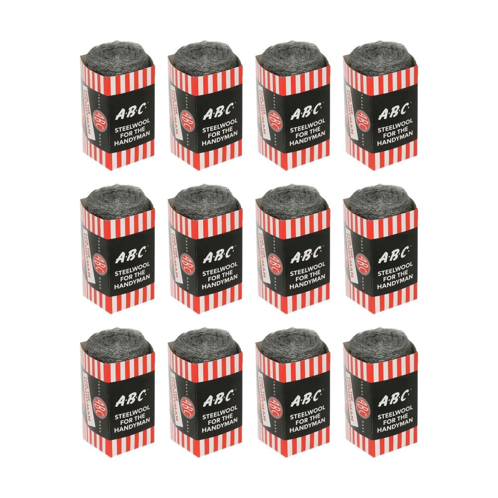 12PK ABC Handyman Home Professional Cleaning Steel Wool Refill Grade 0