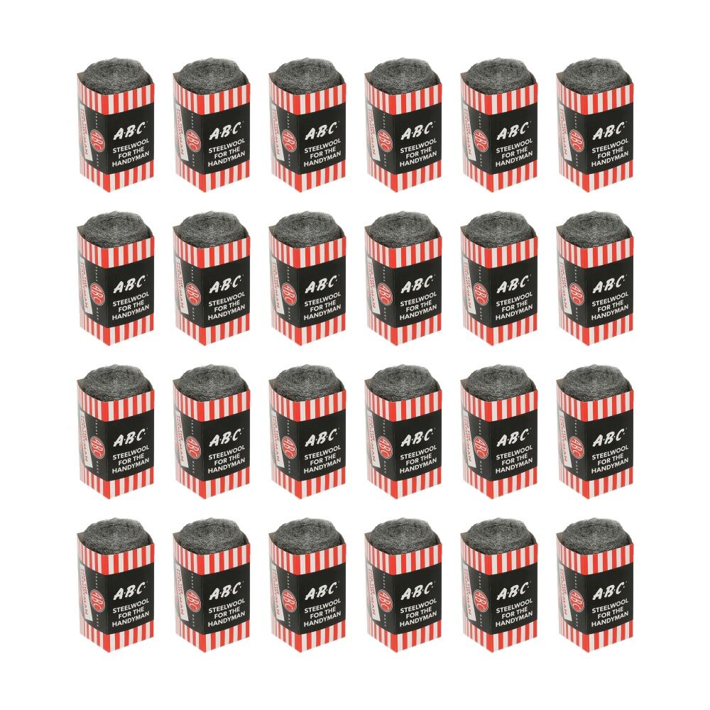 24PK ABC Handyman Home Professional Cleaning Steel Wool Refill Grade 0