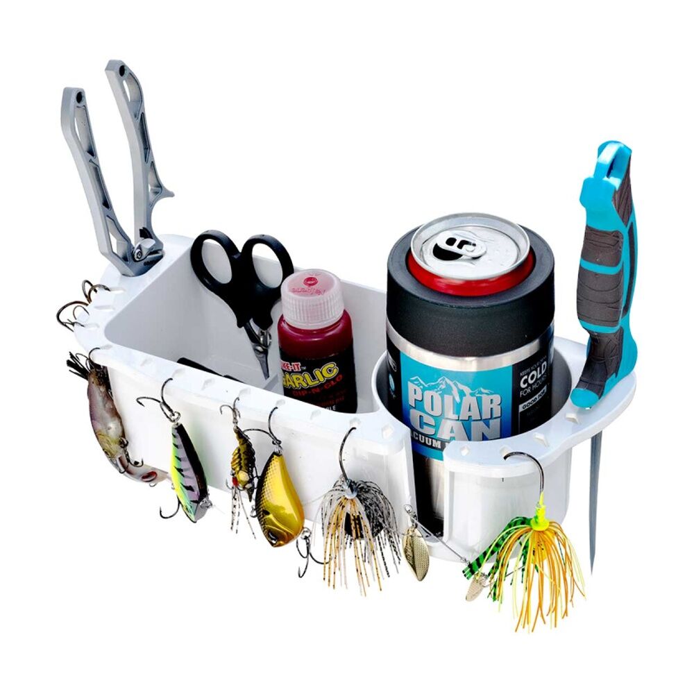 Sea Pro Boat/Watercraft Caddy Organiser Storage W/ Drink Cup Holder White