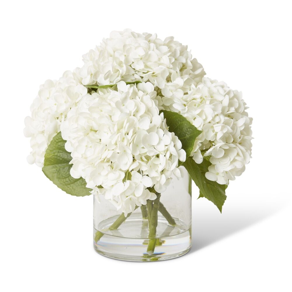 E Style Hydrangea Artificial Flower Arrangement White 36x36x28cm