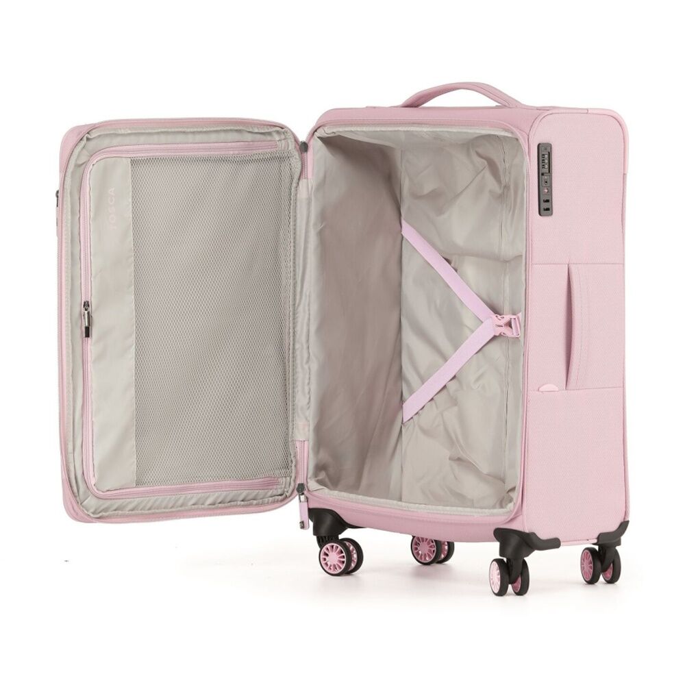 Tosca So Lite Hard Shell Suitcase With Spinner Wheels Blush Medium 67cm