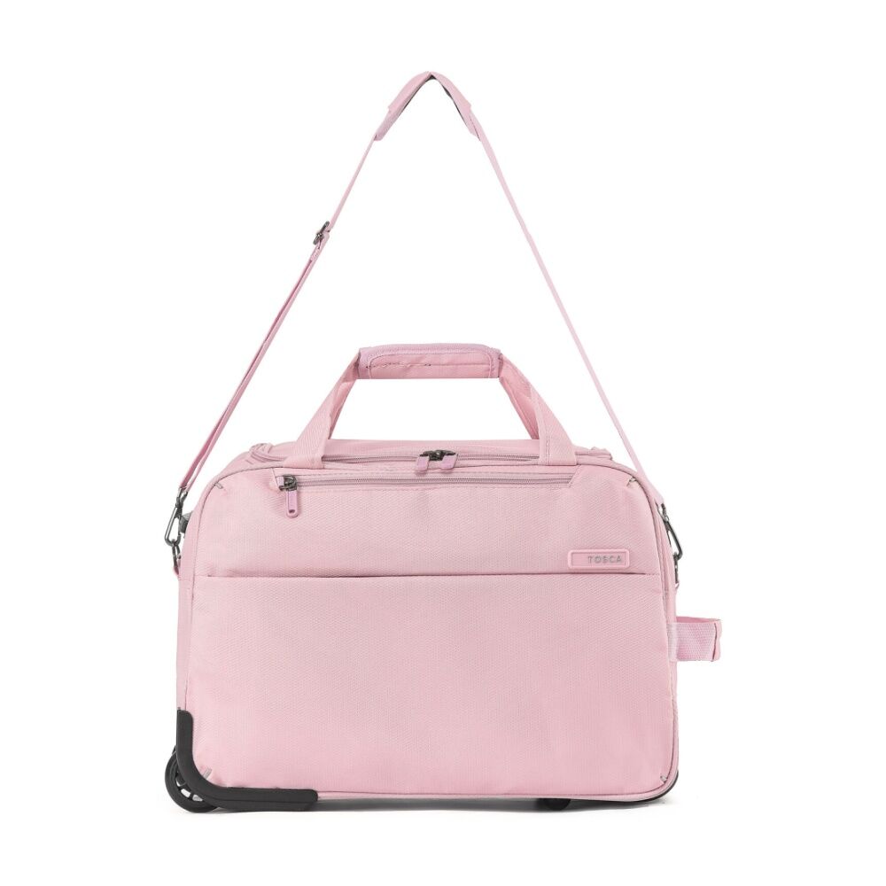 Tosca So Lite Onboard Wheel Bag Fabric Compact Travel With Wheels Blush