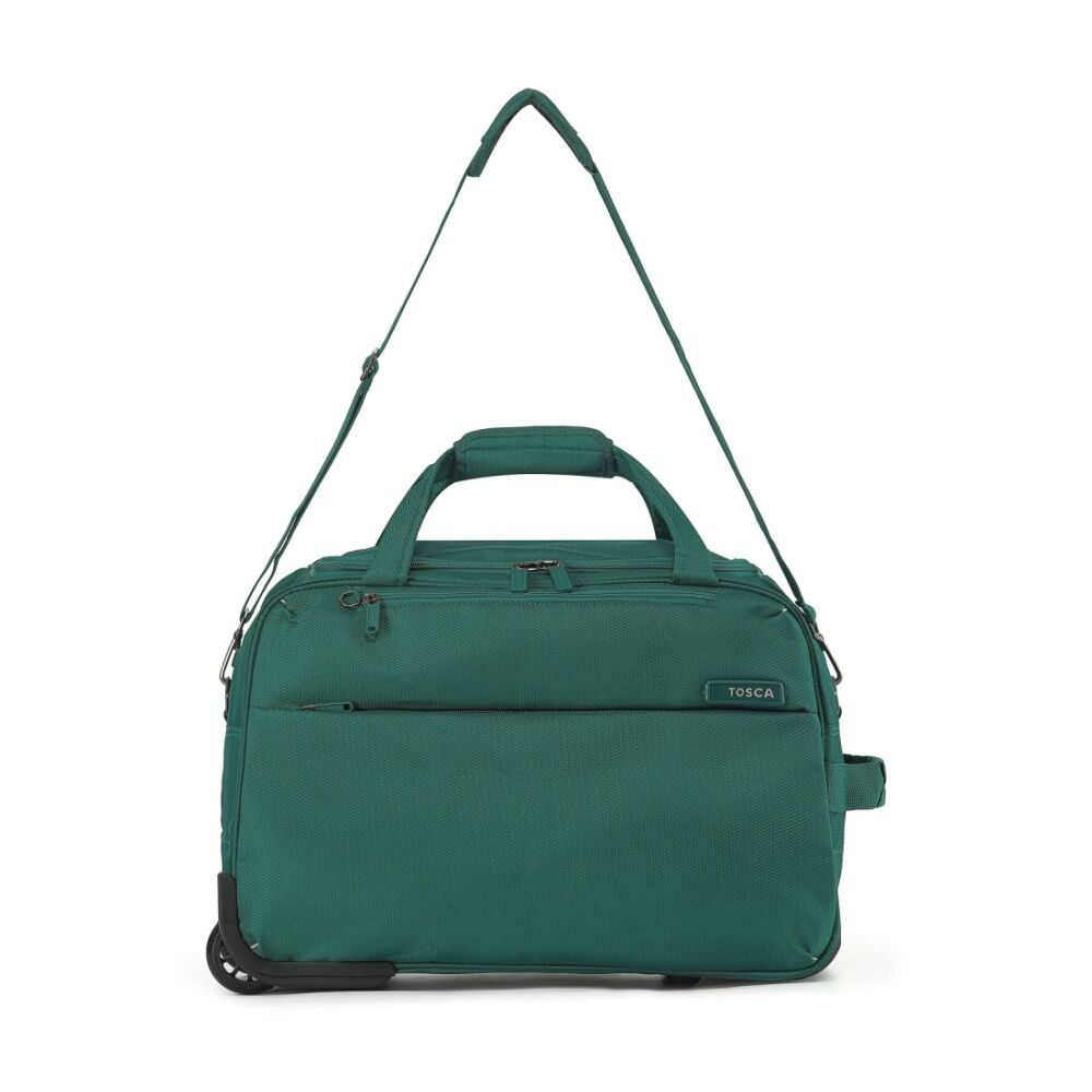 Tosca So Lite Onboard Wheel Bag Fabric Compact Travel With Wheels Emerald Green