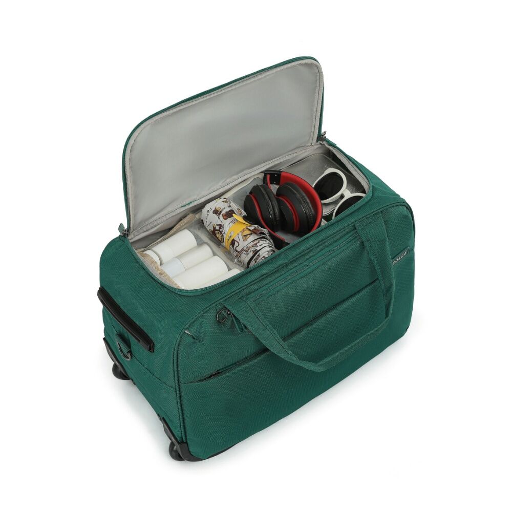 Tosca So Lite Onboard Wheel Bag Fabric Compact Travel With Wheels Emerald Green