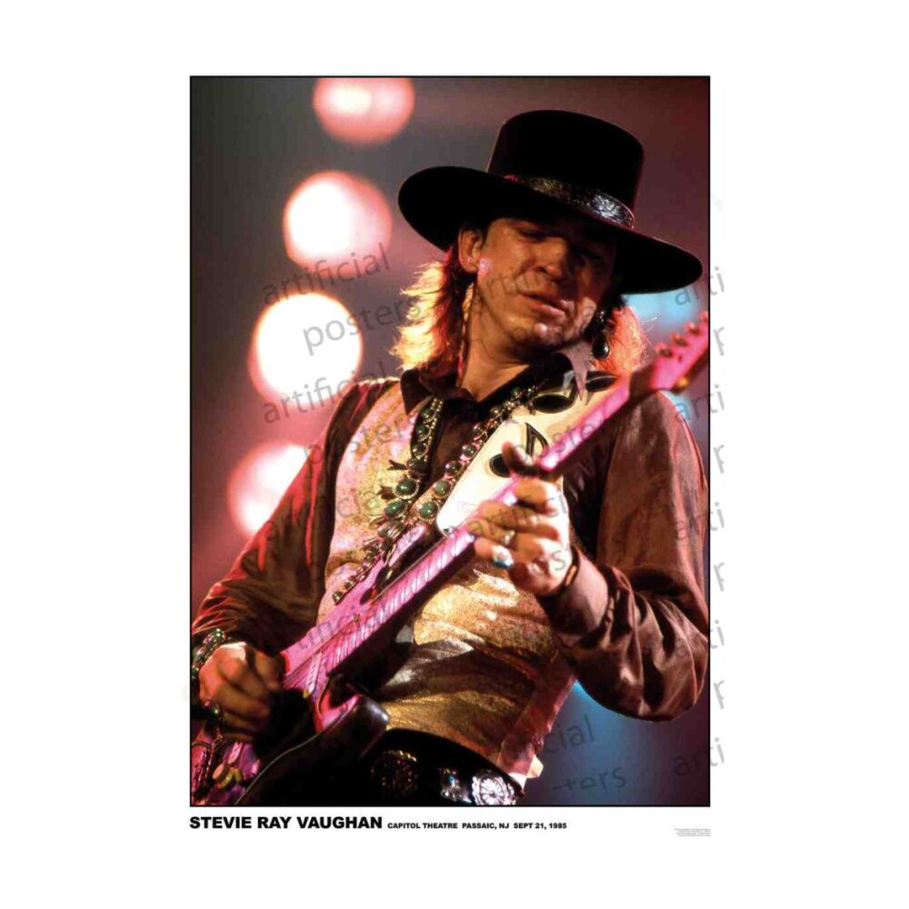 Music Stevie Ray Vaughn -1985 Euro Wall Art Poster Room Decoration 81x60cm