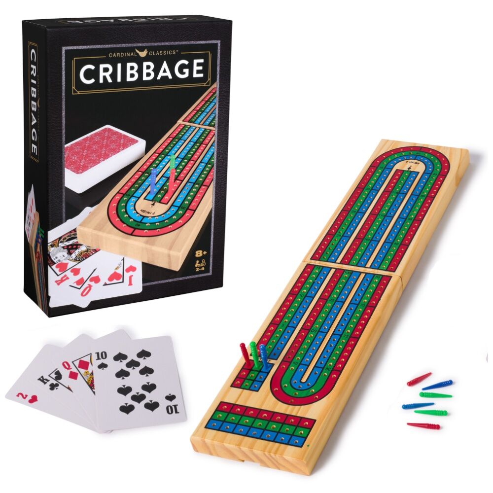 Cardinal Classic Solid Wood Cribbage Kids/Family Board Game 8y+