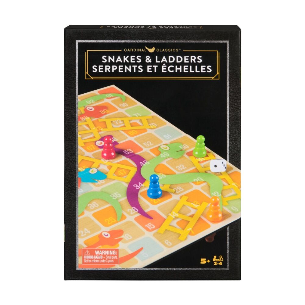 Cardinal Classic Snakes & Ladders Kids/Family Board Game 6y+ 2-4 Players