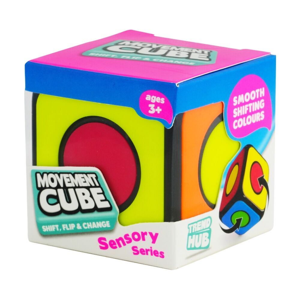 Trend Hub Kids 3y+ Movement Cube 2-in-1 Fidget Sensory Spinner Toy