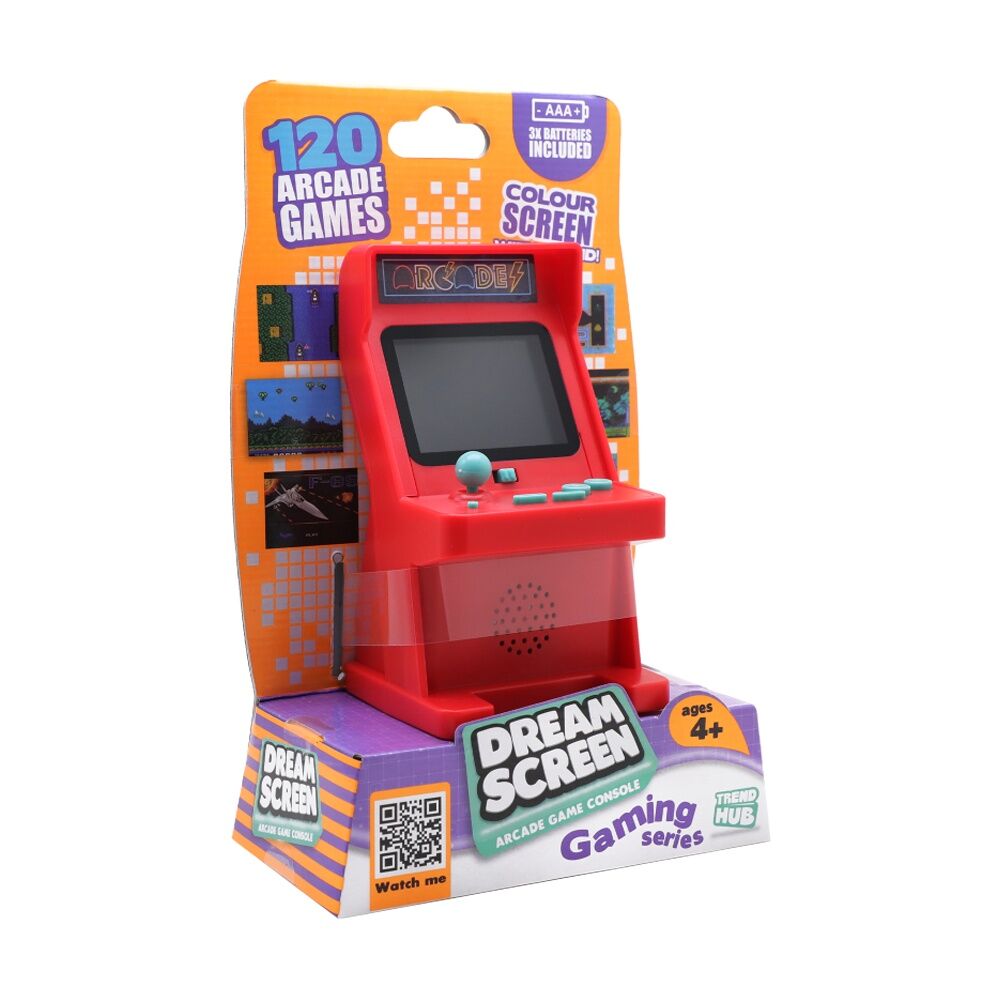 Trend Hub Kids 5y+ Dream Screen Retro Arcade Game Console Assorted