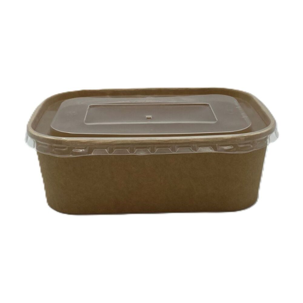 6x 10pc Partyware Rectangular Aqueous Storage Container Set W/ PP Lids 750ml