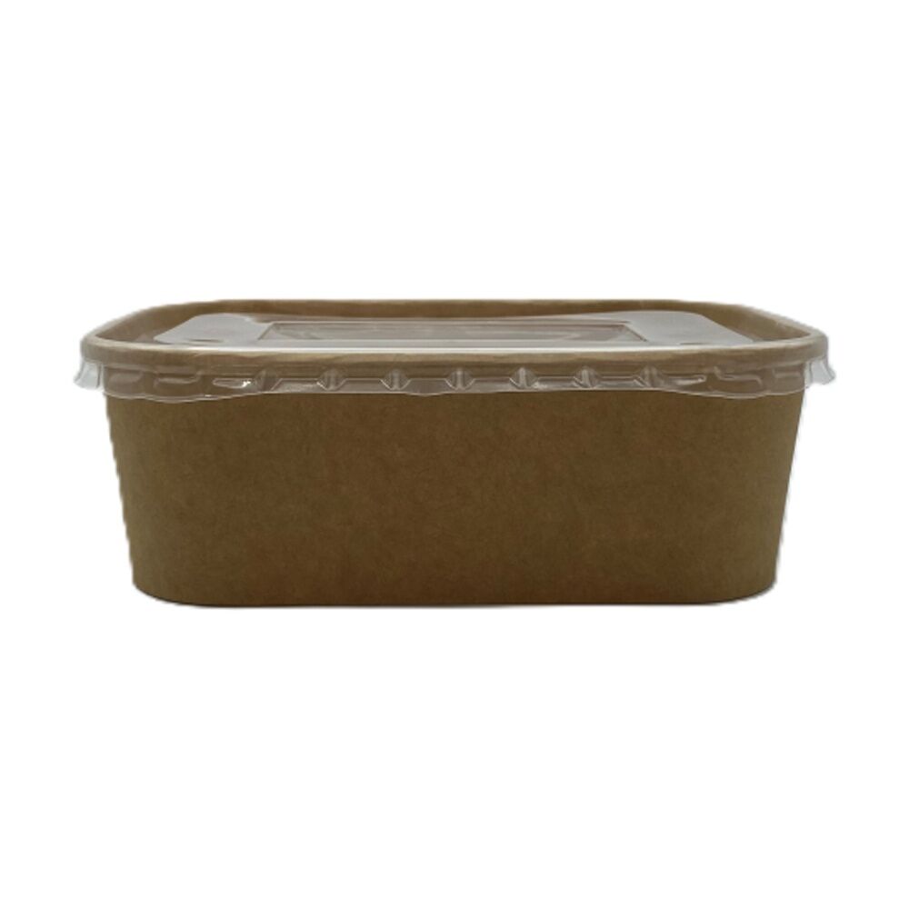 6x 10pc Partyware Rectangular Aqueous Storage Container Set W/ PP Lids 750ml