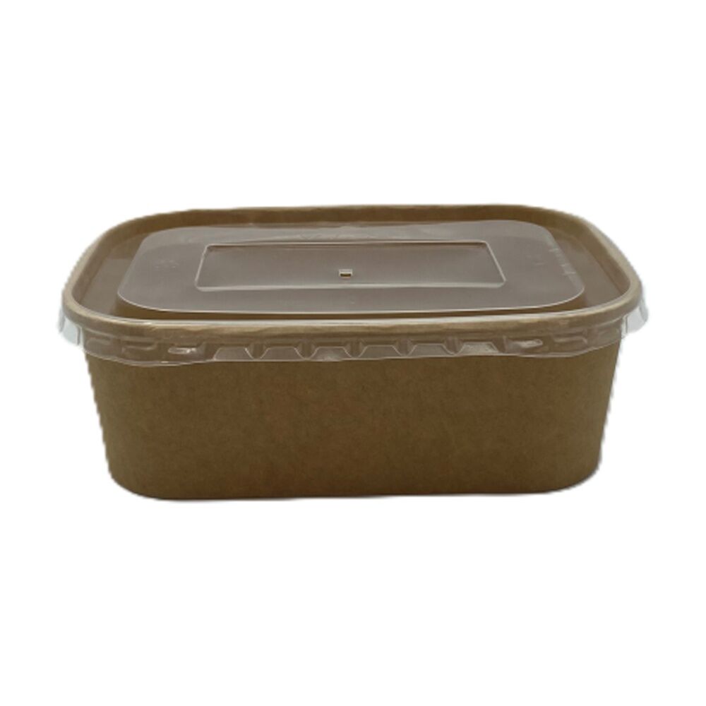 6x 10pc Partyware Rectangular Aqueous Storage Container Set W/ PP Lids 750ml