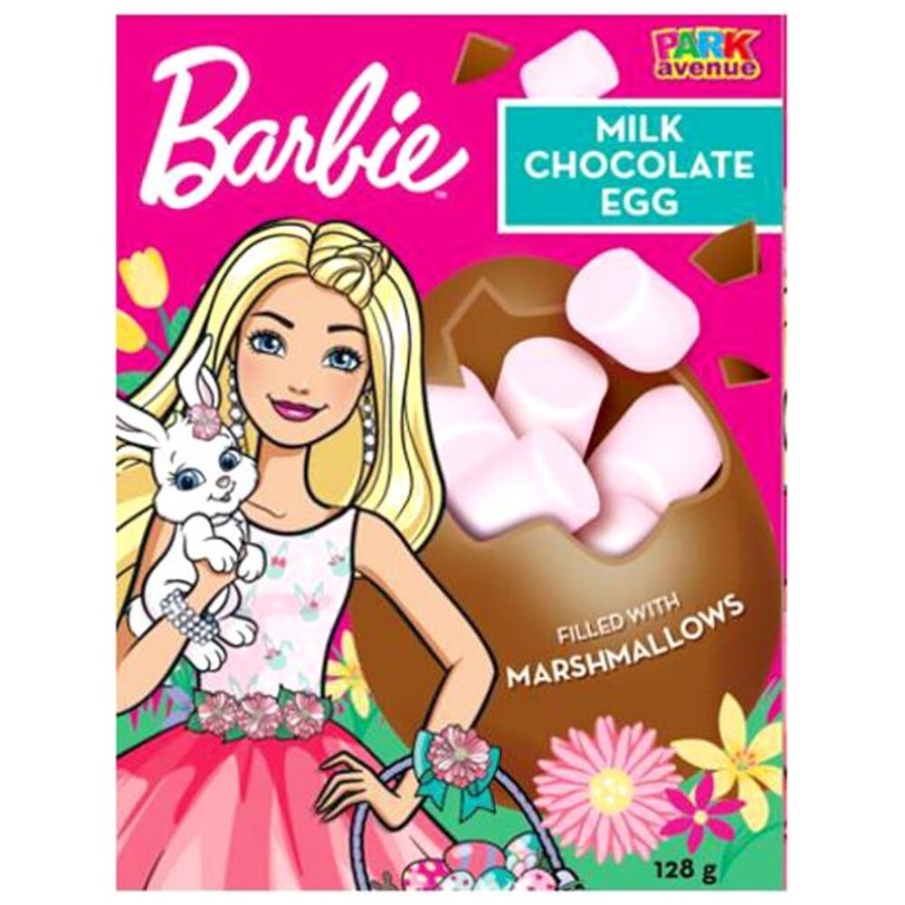6PK Park Avenue Barbie Milk Chocolate Easter Egg W/ Surprise Marshmallows 128g