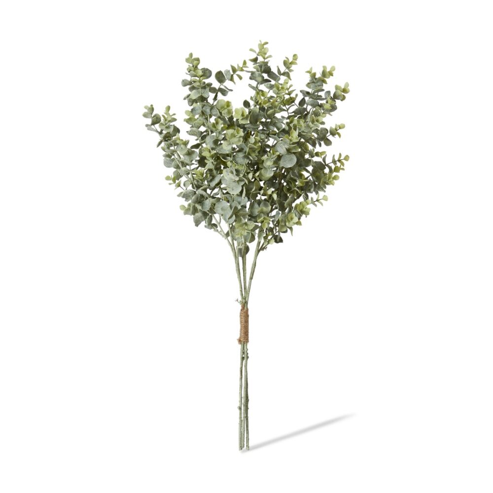 3PK E Style Eucalyptus Bundle Grey Green Artificial Plant Leaves 35x35x64cm