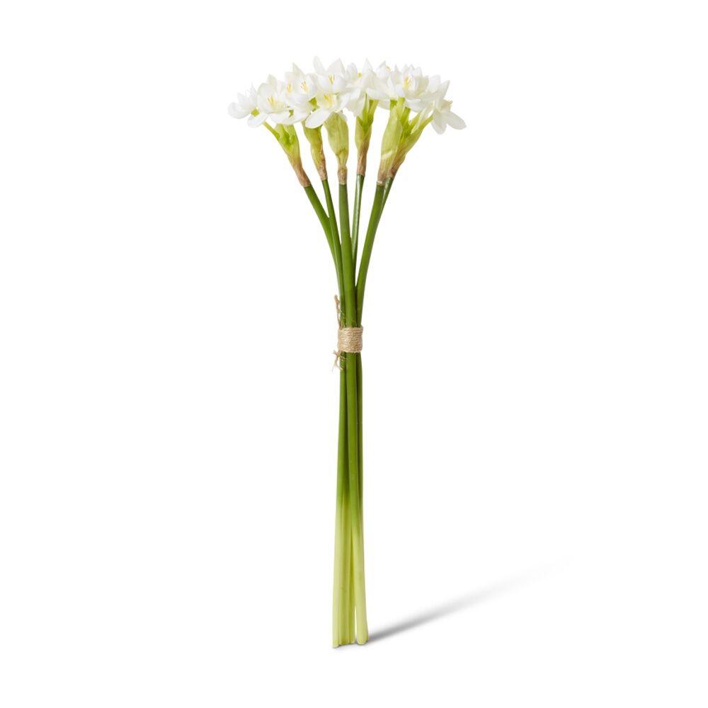 3PK E Style Paperwhite Flower Bundle White Artificial Flowers 13x13x43cm