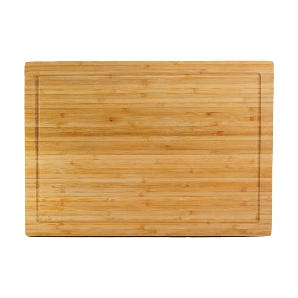 2PK G&S Bamboo Wood Carving Board Durable Kitchen Cutting Natural