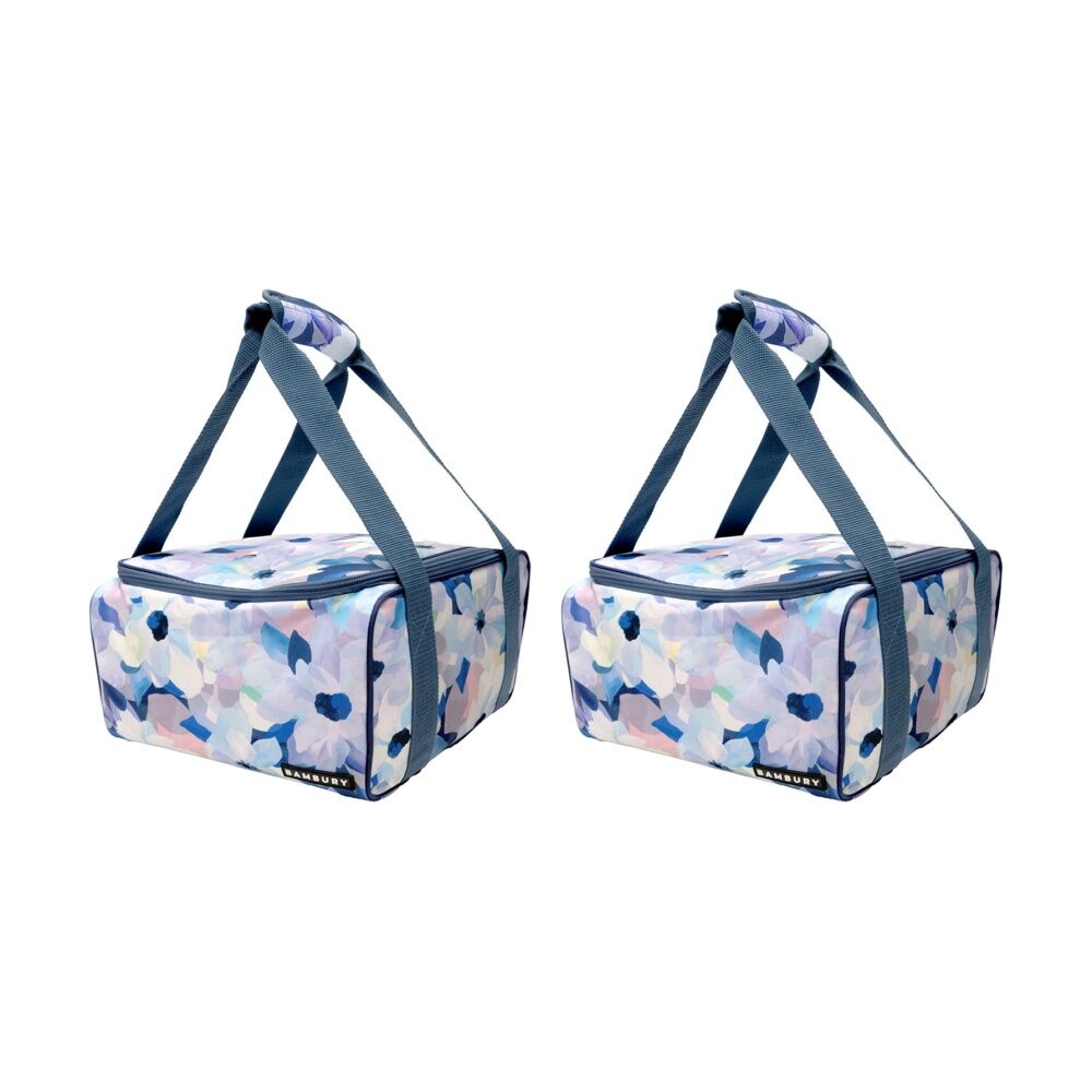 2PK Bambury Ambrosia Square Food Carrier Dish Transport Bag Spacious 30x30x18cm