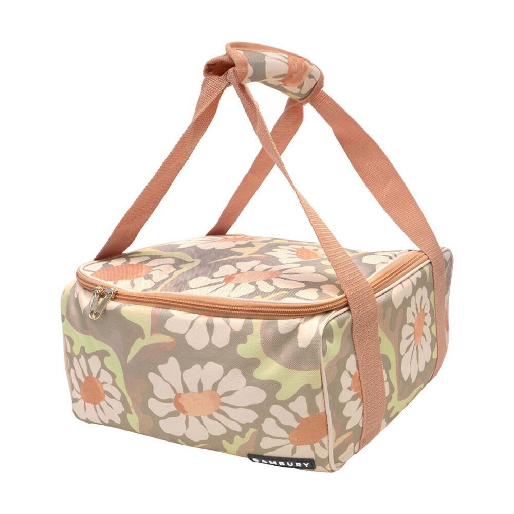 Bambury Sadie Square Food Carrier Dish Transport Bag Spacious 30x30x18cm