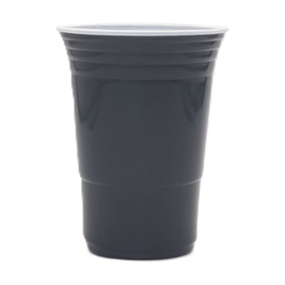 24x 50pc Partyware Durable Reusable American Cups Set 450ml Black