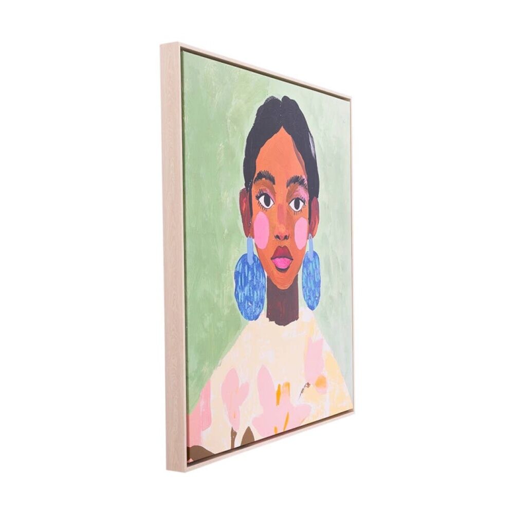 Splosh Billie Girl Framed Canvas Plastic Frame Hanging 94x94cm