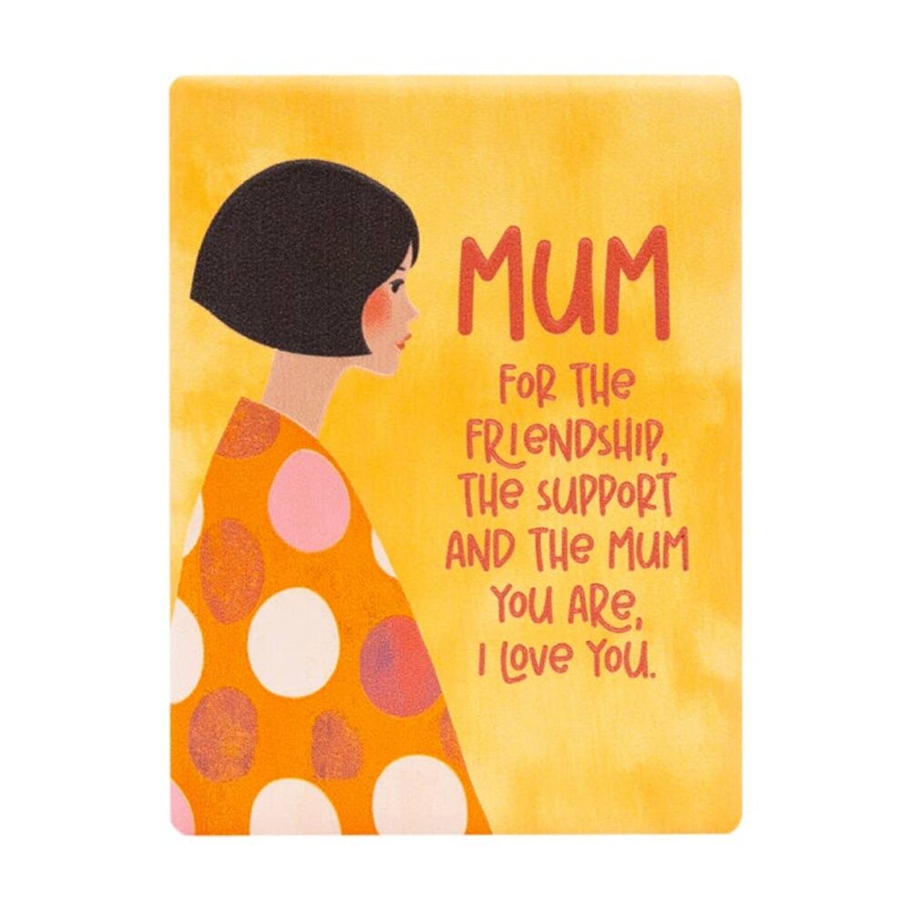 6PK Splosh Billie Mum Ceramic Magnet Fridge Embossed Yellow 6x8x0.5cm