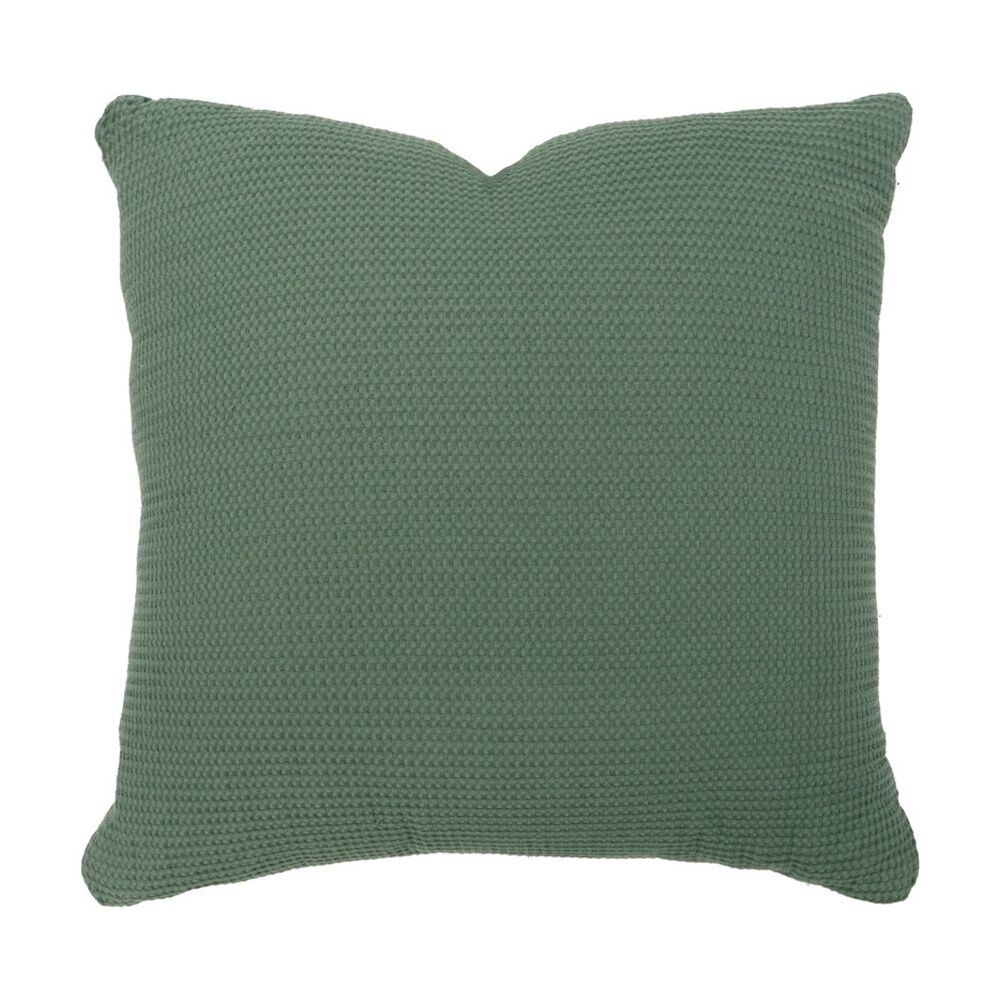 Bambury Milo Waffle Weave Cotton Square Cushion Throw Pillow Juniper 50x50cm