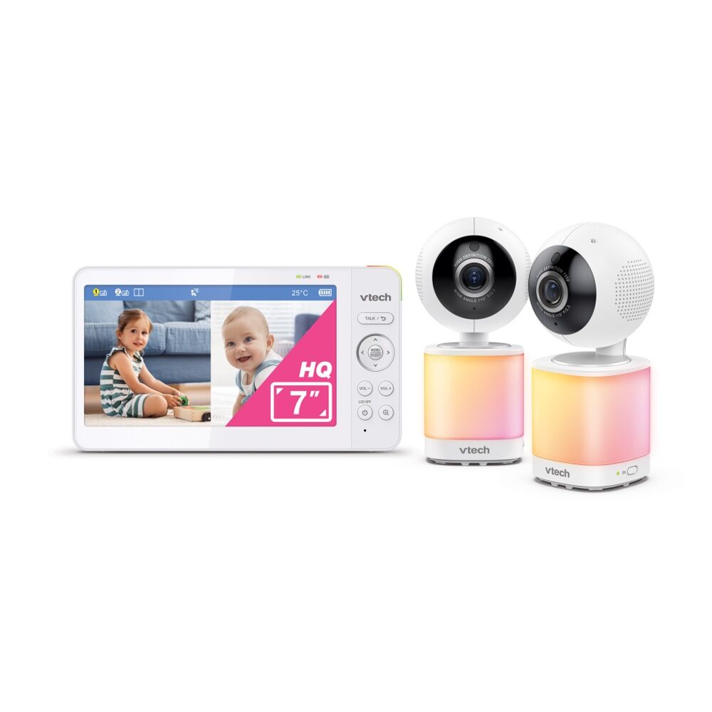 VTech BM7800N Pan & Tilt Video Baby Monitor Twin Camera Set 7in Display