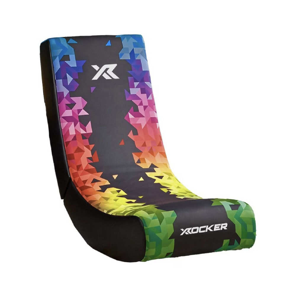 X-Rocker Prism Video Rocker Gaming Chair Kids Compact Colourful Faux Leather