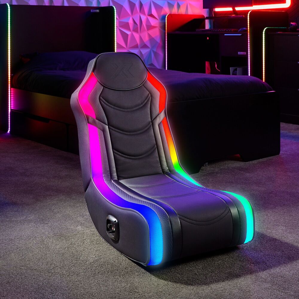 X-Rocker Chimera RGB Sync 2.0 Gaming Chair App-Controlled LED Lights Junior