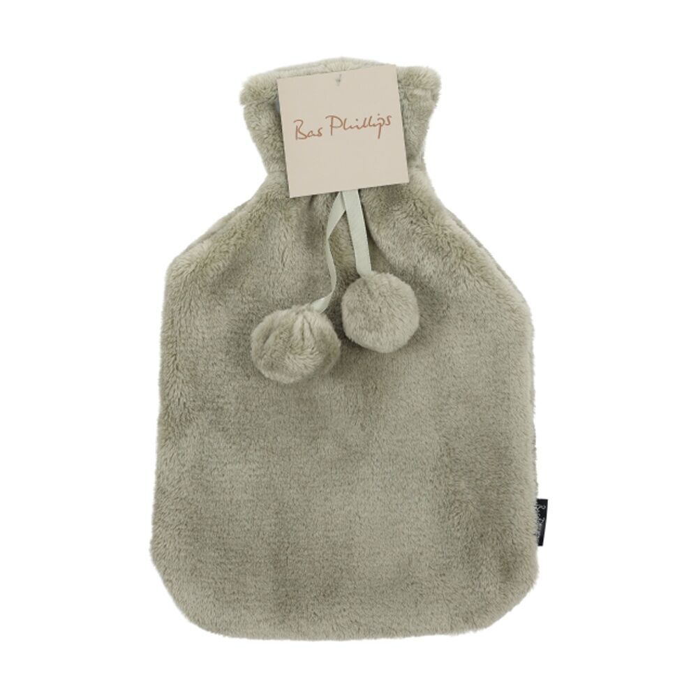 2PK Bas Phillips Faux Mink Hot Water Bottle Cover Sea Foam 2L