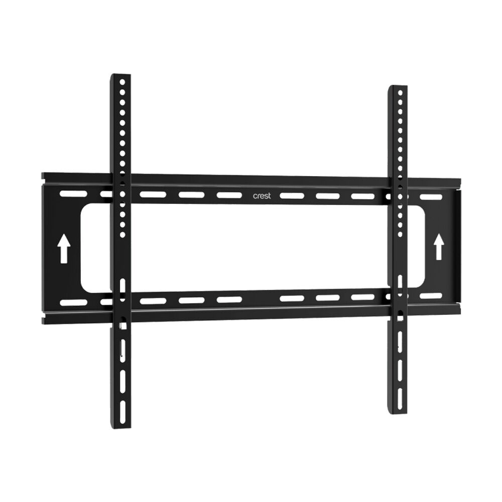 2PK Crest Fixed TV Mount Fits 37 To 90 Inch Holds 100kg High-Grade Steel Black