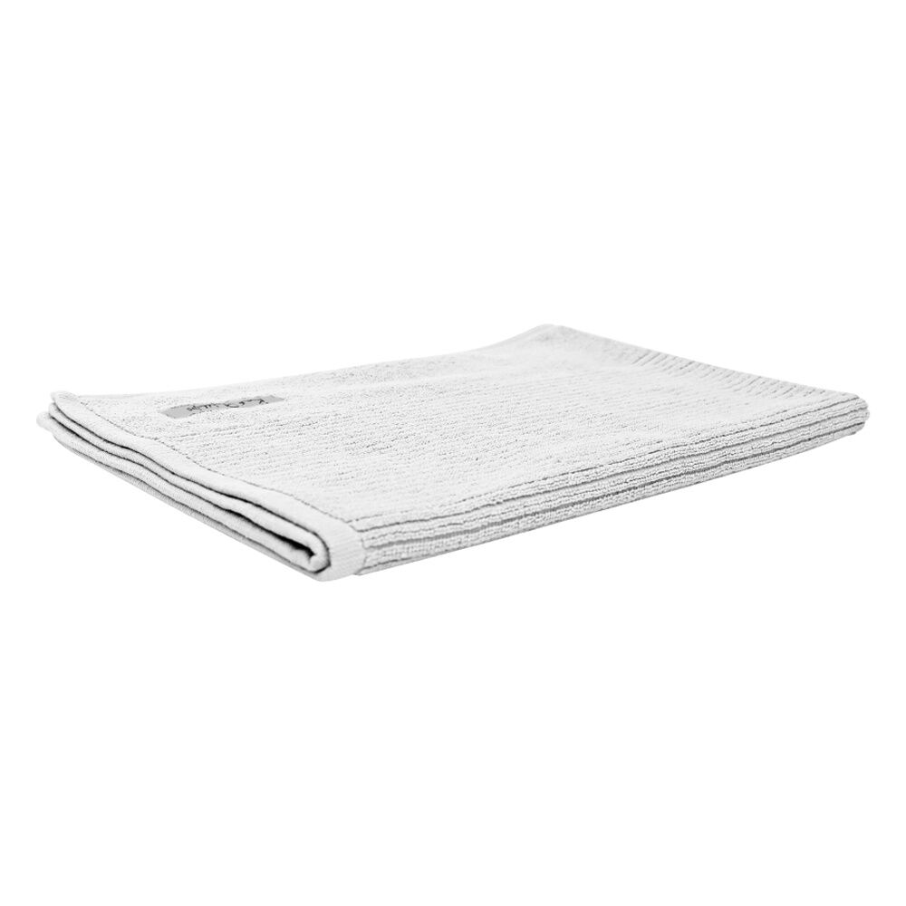 3x Bas Phillips Cairo Ribbed Towel Collection Cotton Bath Mat 78x48cm White